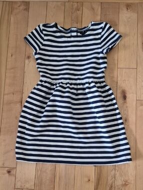 Girls Size 8 GAP Navy and White Striped Dress